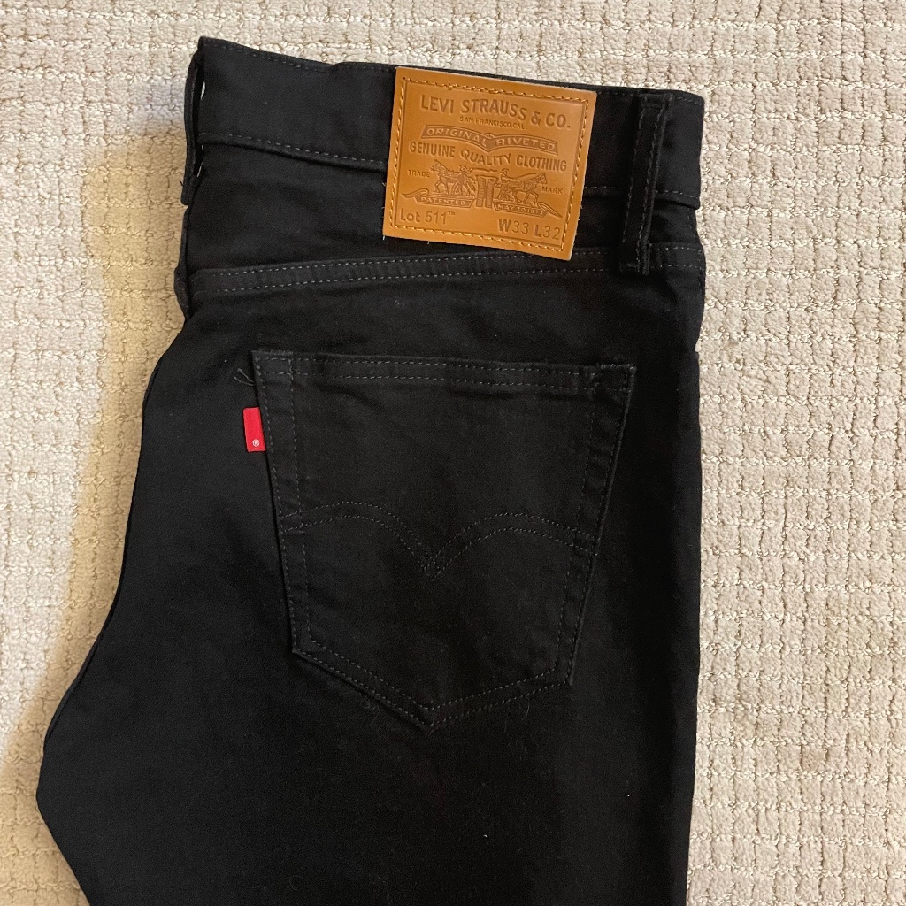 Levi's Premium 511 Slim Fit Men's Jeans (Color: Black; Size: W 33 X L 32)